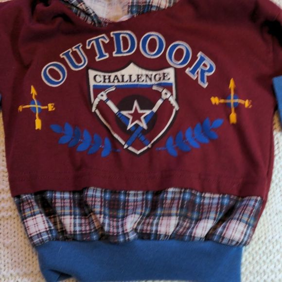 Kids on the go Vintage hooded sweatshirt size 2T runs small more like 12 months - Picture 4 of 7